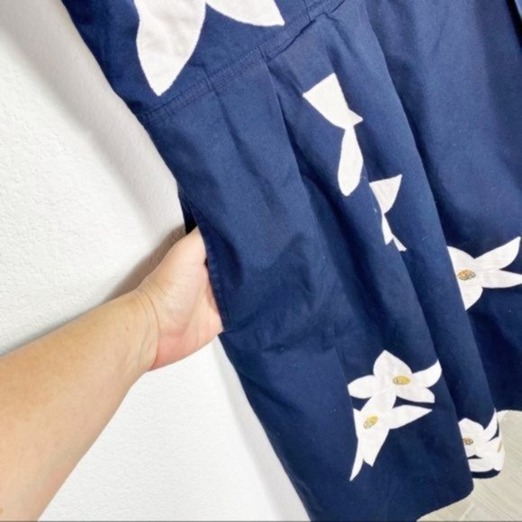 3/$25 Eshakti Navy Dress Flower Daisy Modest Dress - Picture 7 of 8